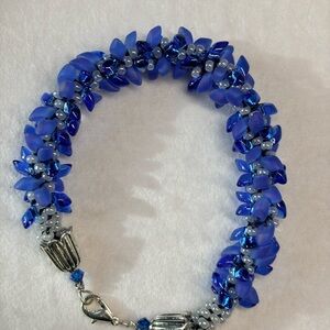 Blue Beaded Bracelet